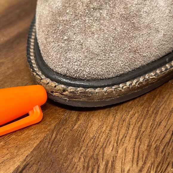 Jeffrey Campbell Boots 8 Tan Suede Boone Cut Out Side Zip Ankle Chunky Heel - Picture 5 of 16